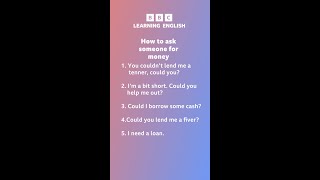 How to ask someone for money - BBC Learning English