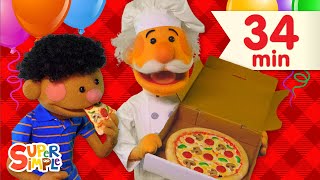 Pizza Party  + More |  Super Simple Songs | Song Compilation