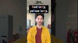 ‘Red lorry, yellow lorry’ – ? tongue twister challenge! #shorts