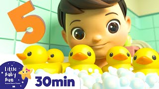 5 Little Ducks in The Bath | +More Nursery Rhymes & Kids Songs | ABCs and 123s | Little Baby Bum