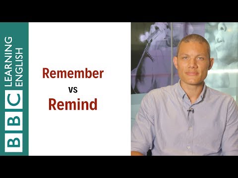Remember vs remind: English In A Minute