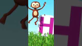 Learn ABCs Jumping (A to N) ?? #shorts #abcsong #kidslearning