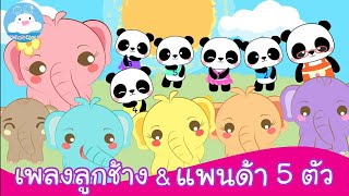 เพลงลูกช้าง 5 ตัว & เพลงแพนด้า 5 ตัว สื่อการสอนนับเลข 1-5 วัยอนุบาล by KidsOnCloud