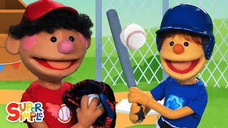 Take Me Out To The Ball Game | ft. the Super Simple Puppets | Kids Songs | Super Simple Songs