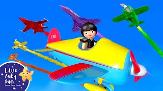 Color Planes | Vehicle Songs for Kids | +More Nursery Rhymes and Kids Songs | Little Baby Bum