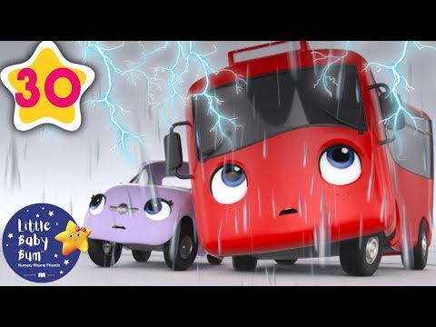 My Little Red Bus and The Storm | Go Buster | Baby Songs +More Nursery Rhymes | Little Baby Bum