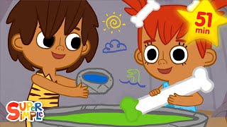 ? Colorful Compilation | Get Ready For Back To School With Super Simple Songs | 1 Hour of Music