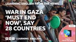 War in Gaza ‘must end now’, say 28 countries: BBC Learning English from the News