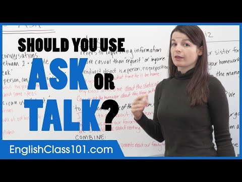 Improve Your English: ASK & TALK basic differences - English Grammar