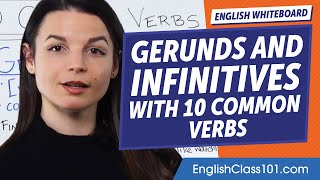 Gerunds and Infinitives with 10 Common Verbs | Learn English Grammar for Beginners