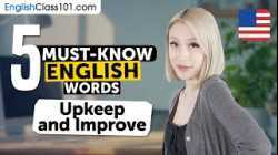 5 Must-Know English Words: Upkeep and Improve