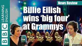 Billie Eilish wins 'big four' at Grammys: BBC News Review