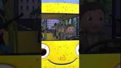 School Bus in the Rain! Wheels on the Bus ?? #shorts #ontheroad #kidsong