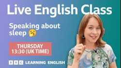 Talking about sleep ? : Live English Class