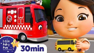 The Vehicles Sound - Trucks, Cars, Bus +More Nursery Rhymes | ABCs and 123s | Little Baby Bum