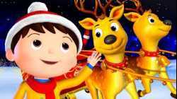 Wheels on the Sleigh Go Round and Round! ?? | Little Baby Bum