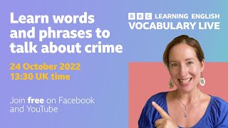 Vocabulary Class: Learn words to talk about crime?️‍♀️