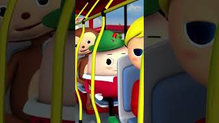 Crying Baby in the Red Bus! wheels on the bus ?? #shorts #transportation #nurseryrhyme