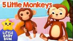 Five Little Monkeys ?? LBB New Look VS Classic Look! | Little Baby Bum