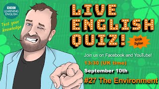 Live English Quiz - #29 The Environment