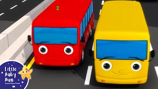 10 little buses wheels go round! | Little Baby Bum - Nursery Rhymes for Kids | Baby Song 123