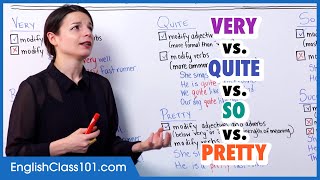 Learn English | Very vs Quite vs So vs Pretty
