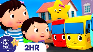 Ten Little Buses Go Round and Round | Baby Song Mix - Little Baby Bum Nursery Rhymes