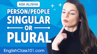 Person or People: Singular or Plural?  |  English Grammar for Beginners